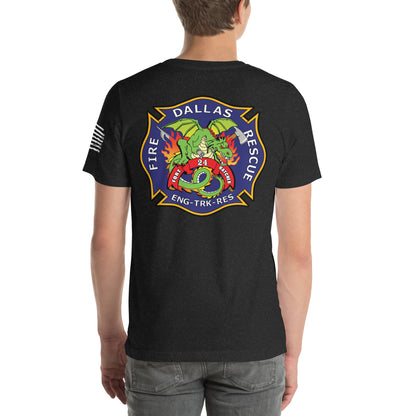 Dallas Fire Rescue Station 24 T-Shirt, Premium Material (Bella Canvas)