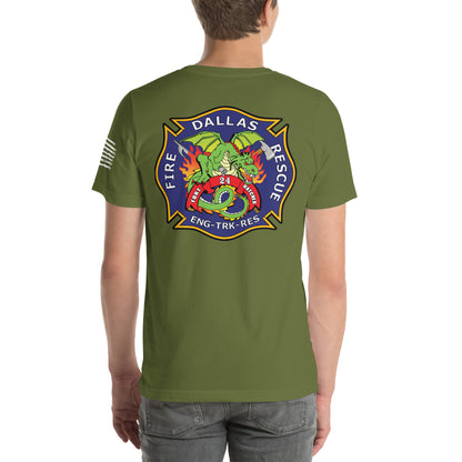 Dallas Fire Rescue Station 24 T-Shirt, Premium Material (Bella Canvas)